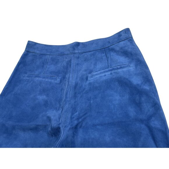 Longchamp Suede Trousers in Blue - Picture 2 of 8